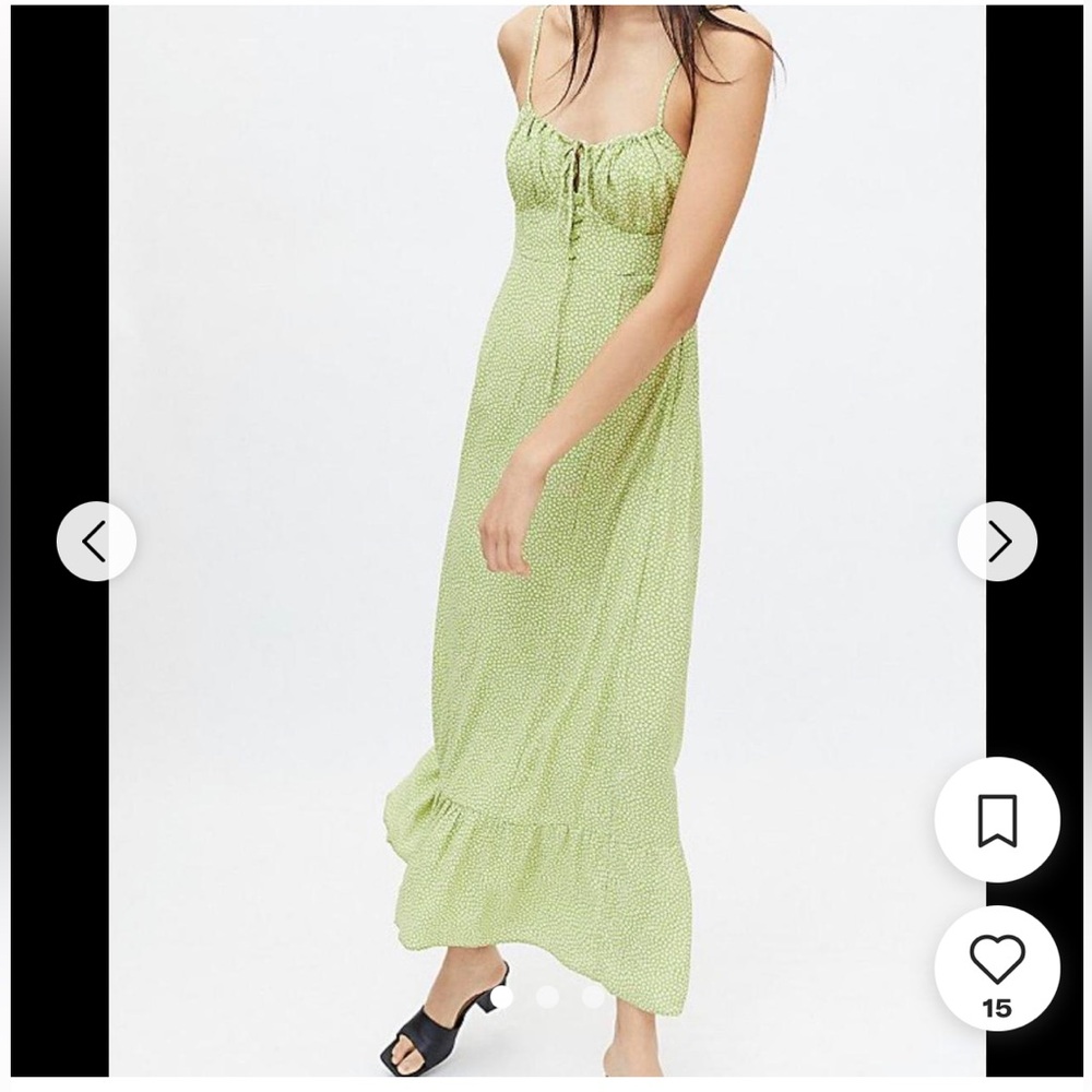 URBAN OUTFITTERS Green Maxi Dress Size Small